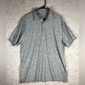 UNDER ARMOUR Heat Gear Loose Fit Gray Polo Size Large